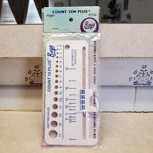 Boye Count Ten Plus Plastic Knit Gauge 37526